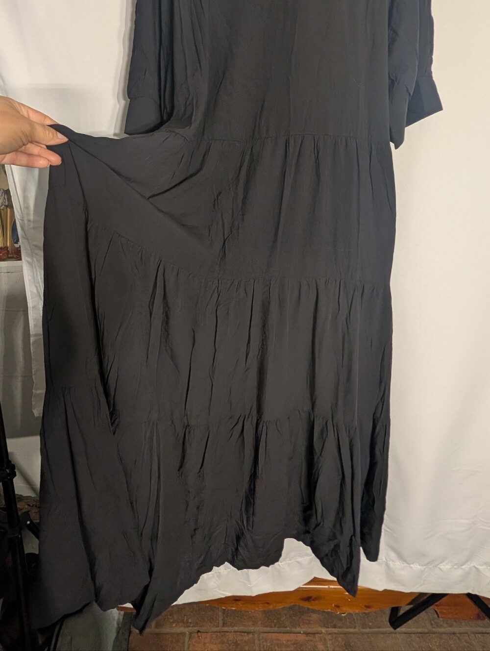 NWT Natural Life Rebecca Midi Dress Plus 2XL Black Witchy Tiered Flowy Boho - Picture 9 of 13